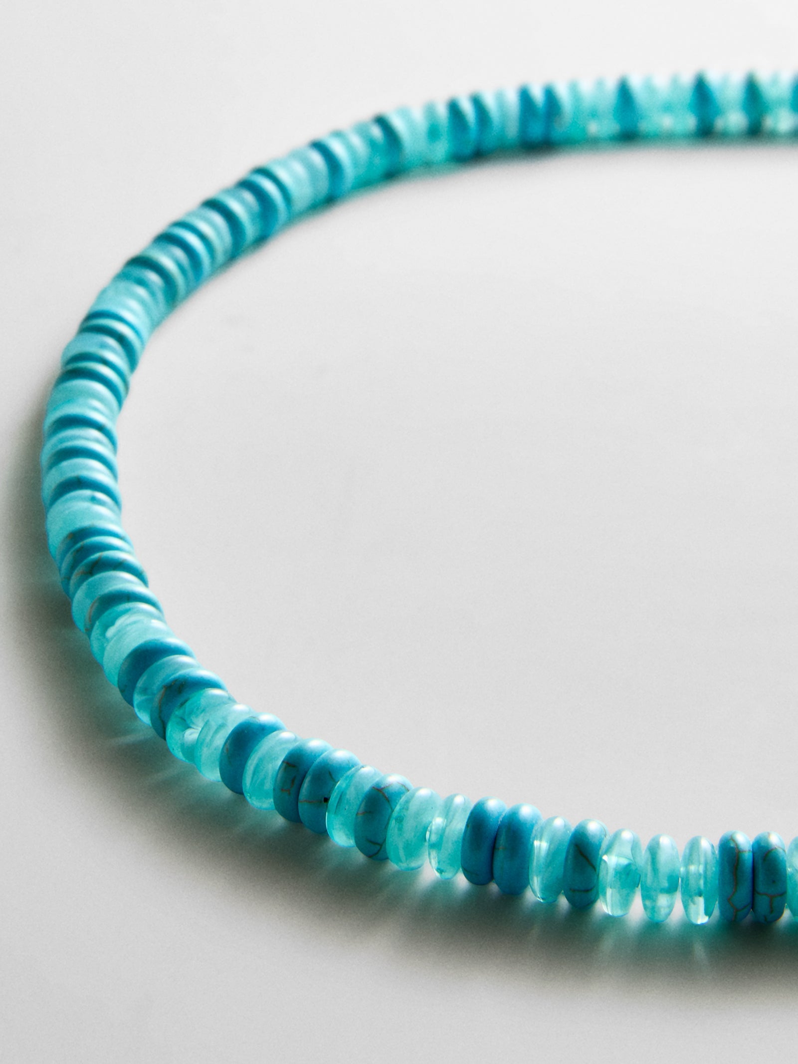 June Semi-Precious Beaded Necklace - Turquoise Bead
