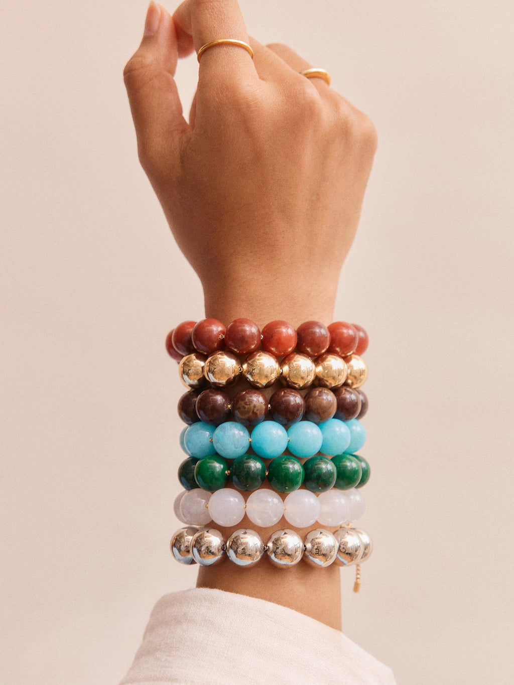 Jane Beaded Bracelet - Dark Green