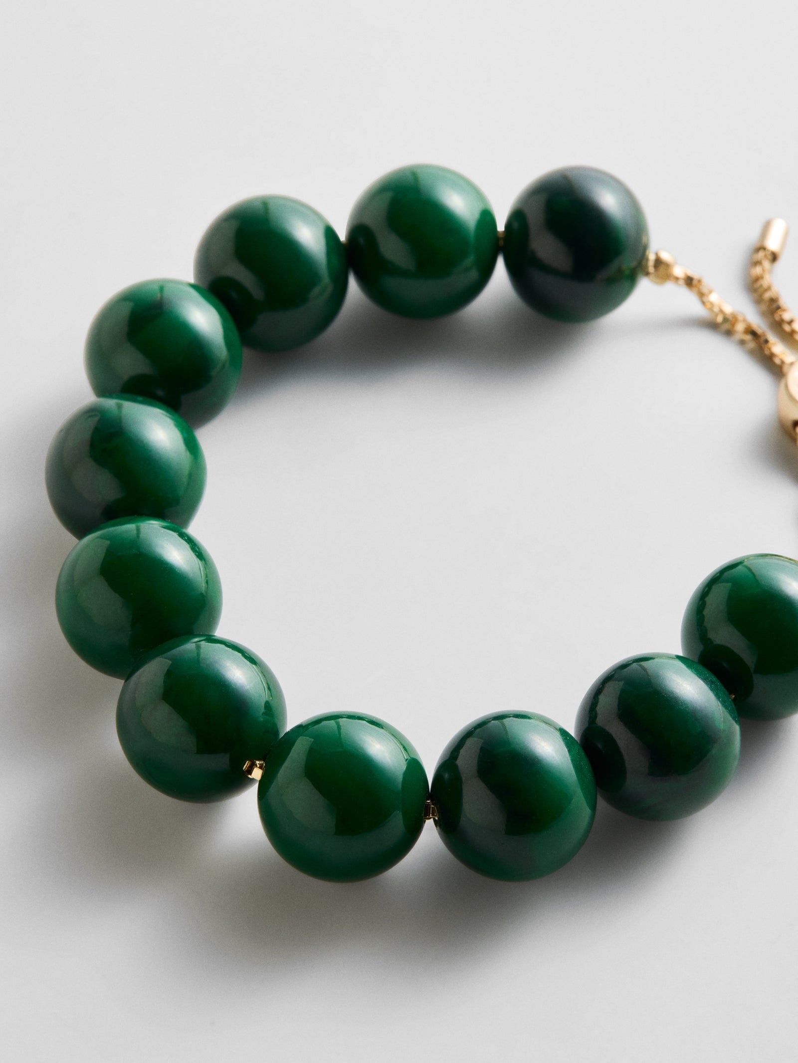 Jane Beaded Bracelet - Dark Green