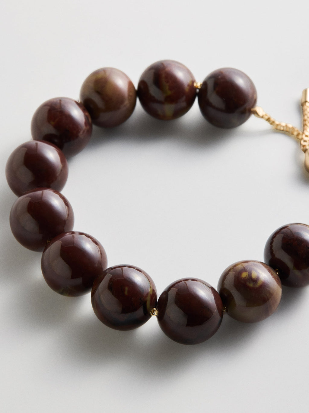 Jane Beaded Bracelet - Chocolate Brown