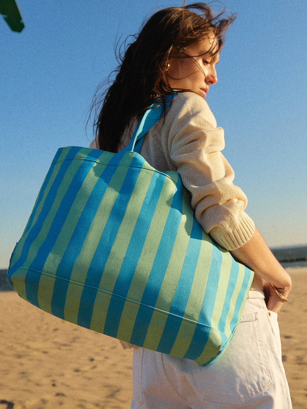 Striped Alpha Tote - Breeze