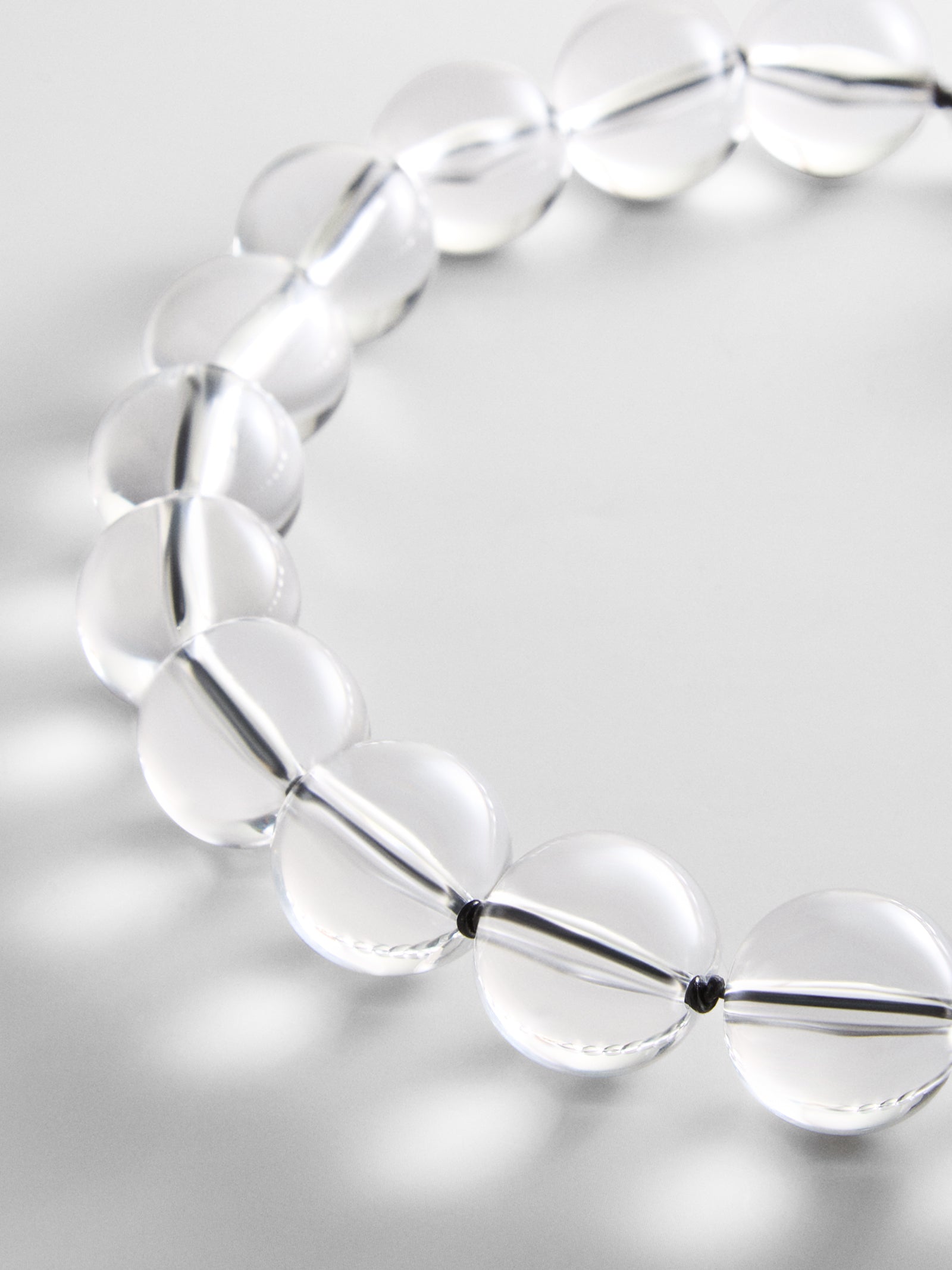 Jane Beaded Necklace - Clear/Black