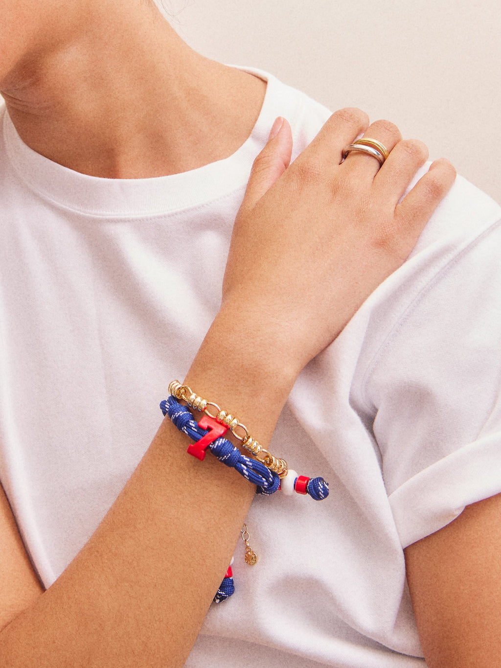 Team Knotty Varsity Custom Bracelet - France Single Digit