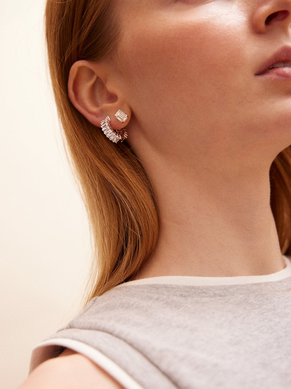Debra 14K Gold Earrings - Emerald Stone