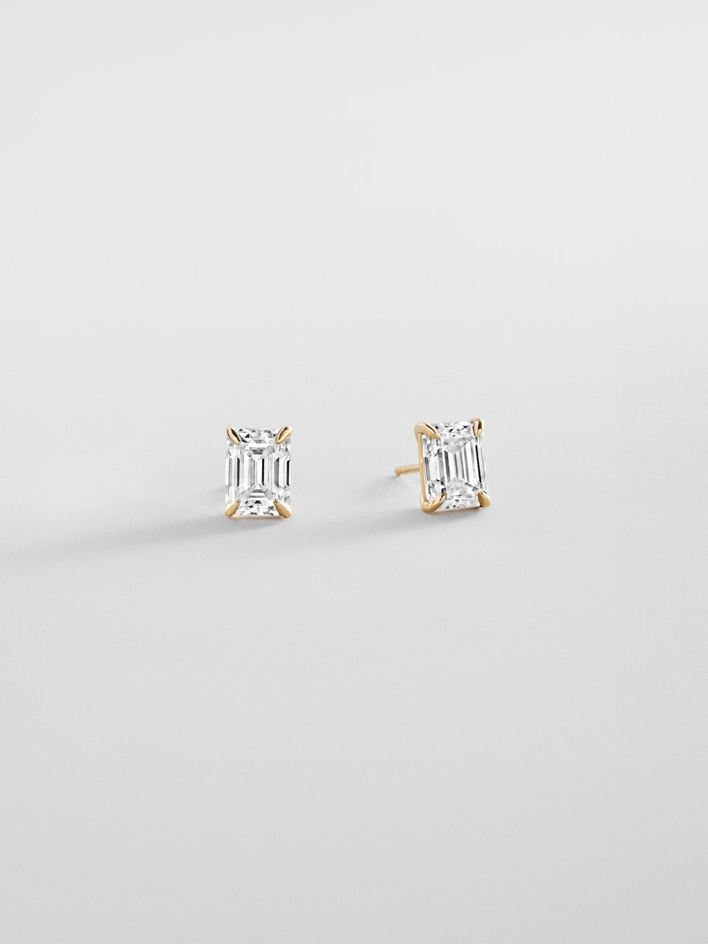 Debra 14K Gold Earrings - Emerald Stone