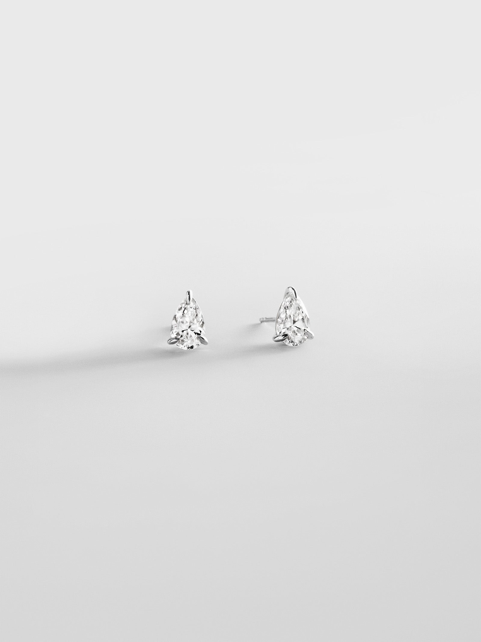 Debra 14K Gold Earrings - Pear Stone