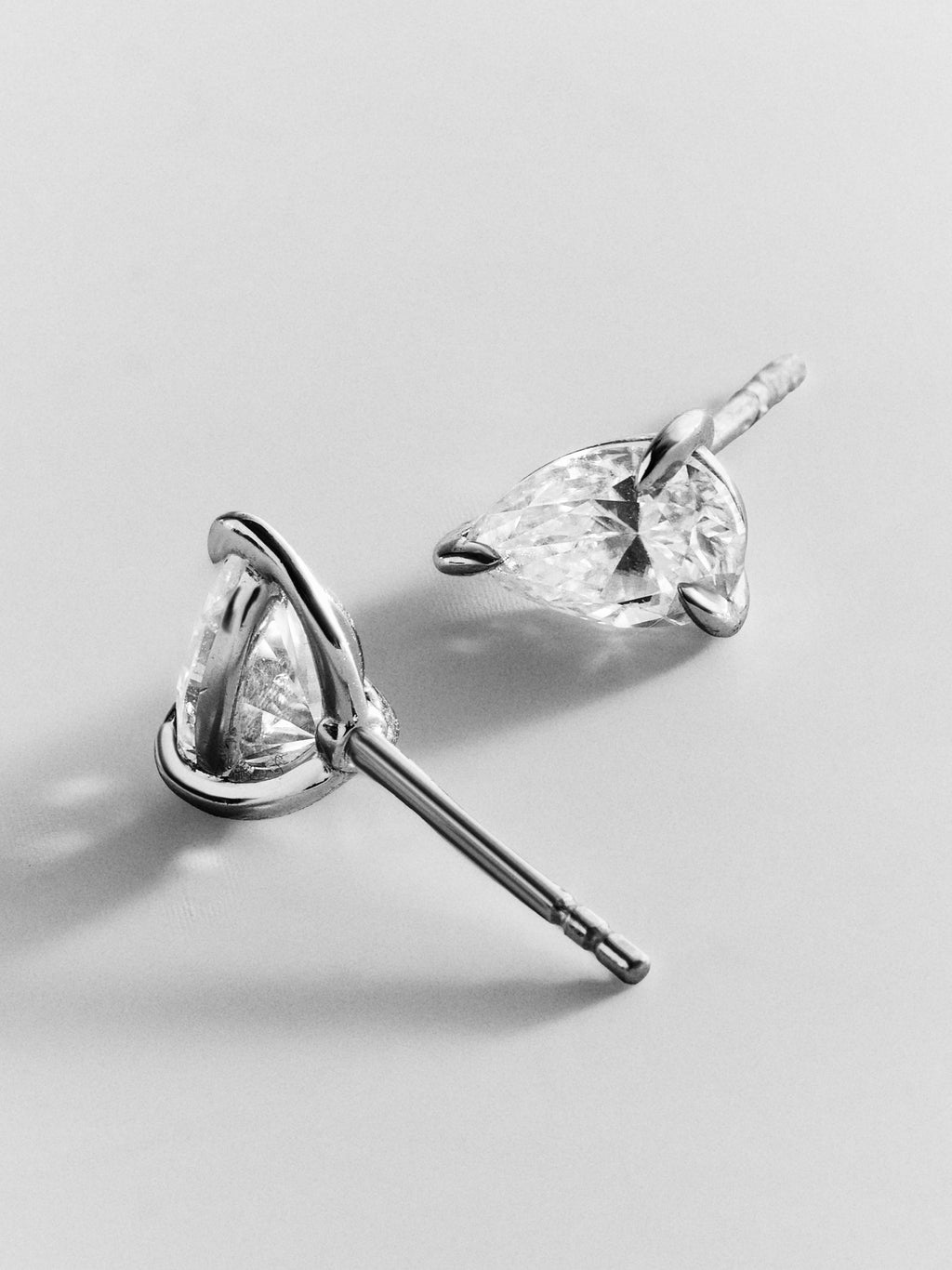 Debra 14K Gold Earrings - Pear Stone