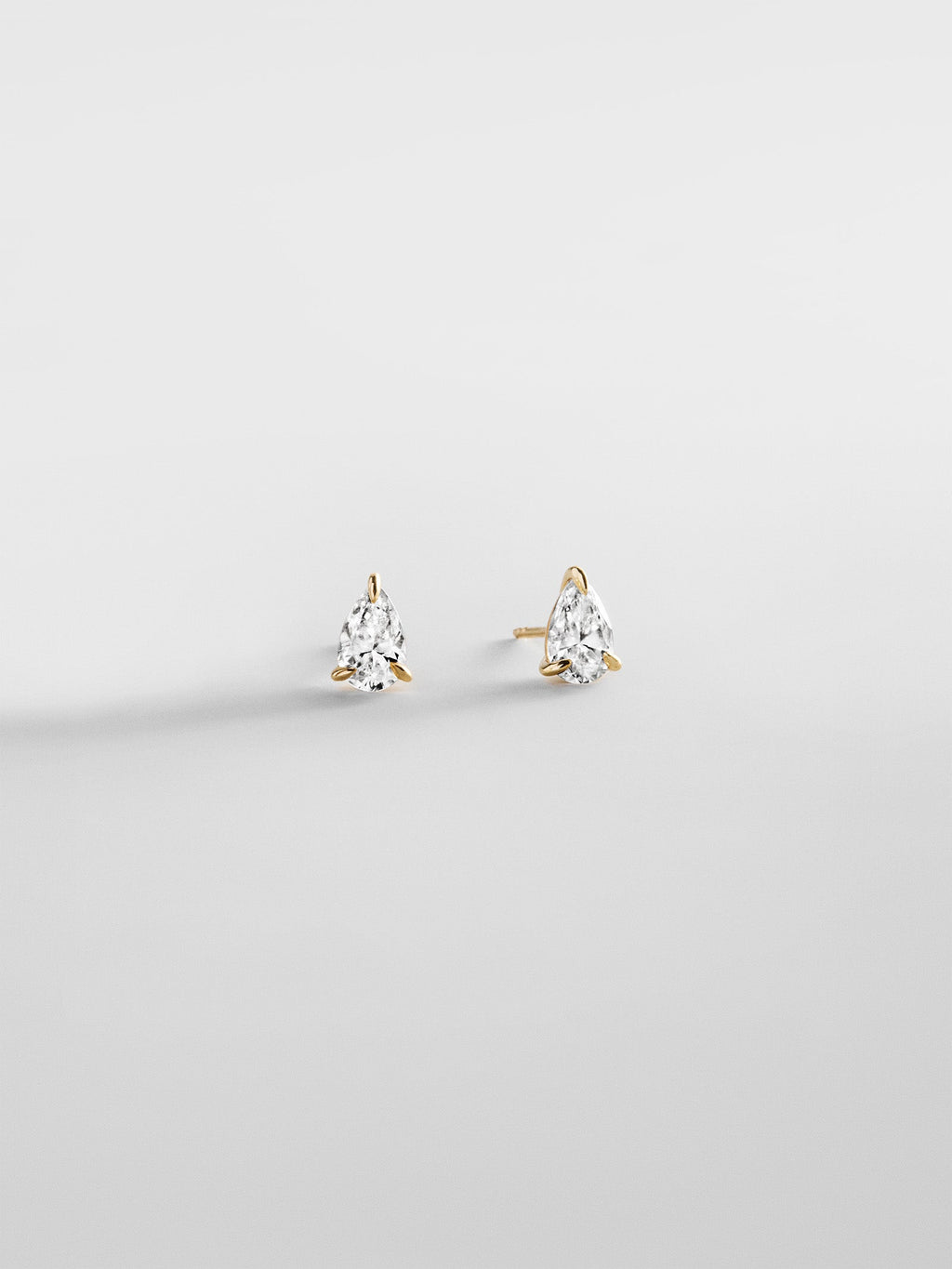 Debra 14K Gold Earrings - Pear Stone