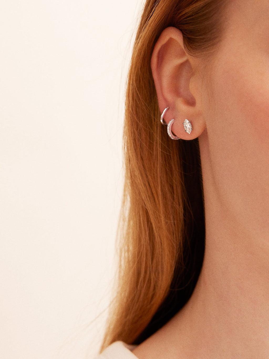 Debra 14K Gold Earrings - Marquise Stone