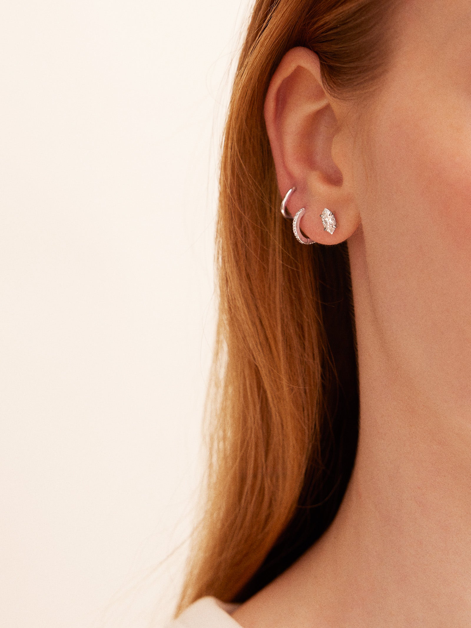 Debra 14K Gold Earrings - Marquise Stone