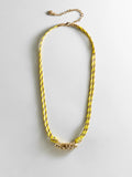 Bubble Letter Custom Paracord Necklace - Bright Yellow