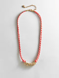 Bubble Letter Custom Paracord Necklace - Red/White