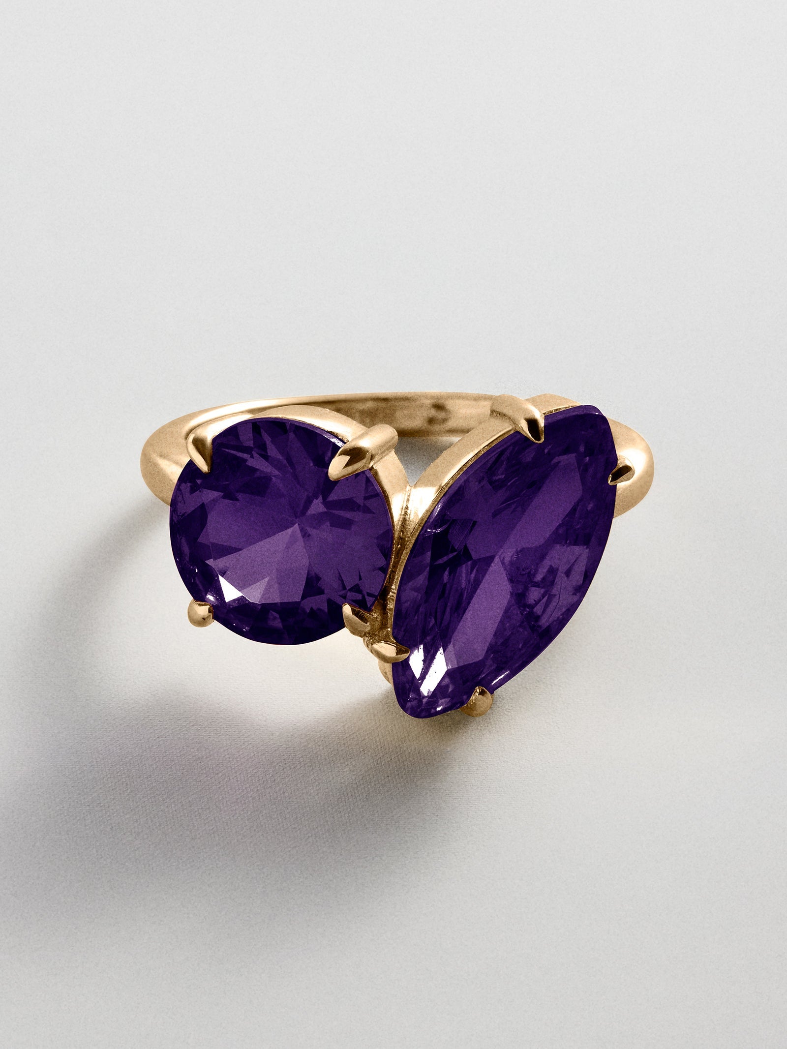 Toi et Moi Custom Birthstone Ring - Gold