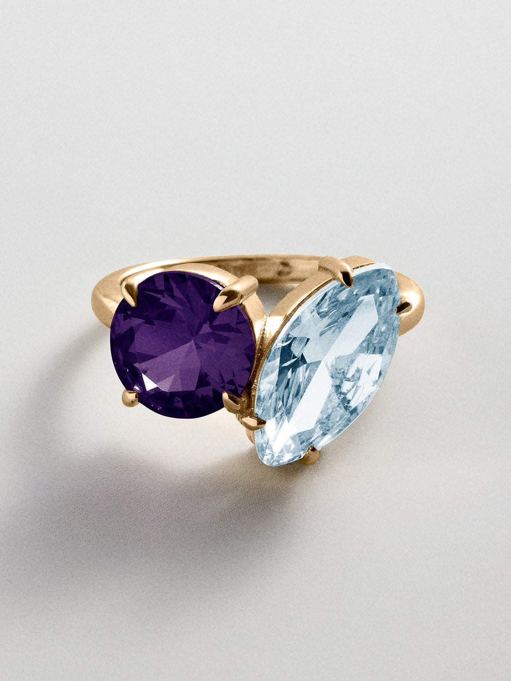 Toi et Moi Custom Birthstone Ring - Gold
