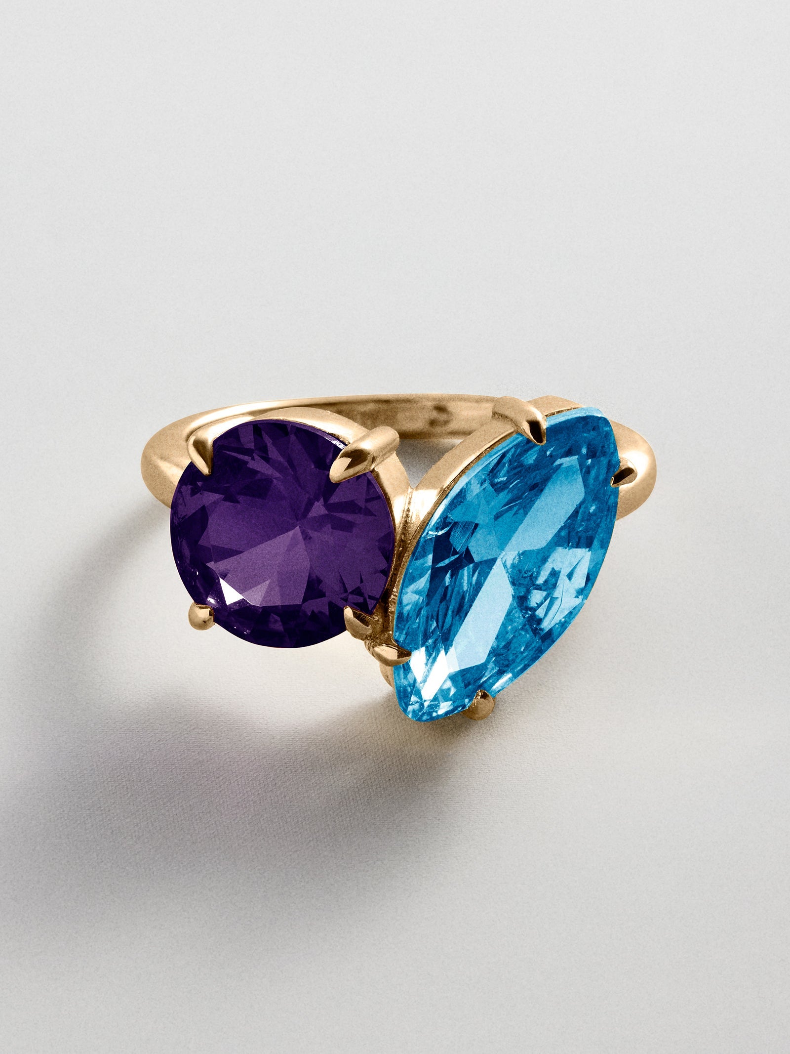Toi et Moi Custom Birthstone Ring - Gold