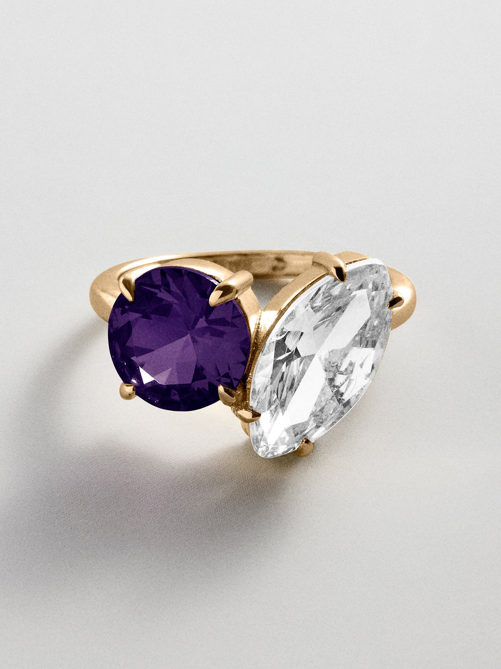 Toi et Moi Custom Birthstone Ring - Gold