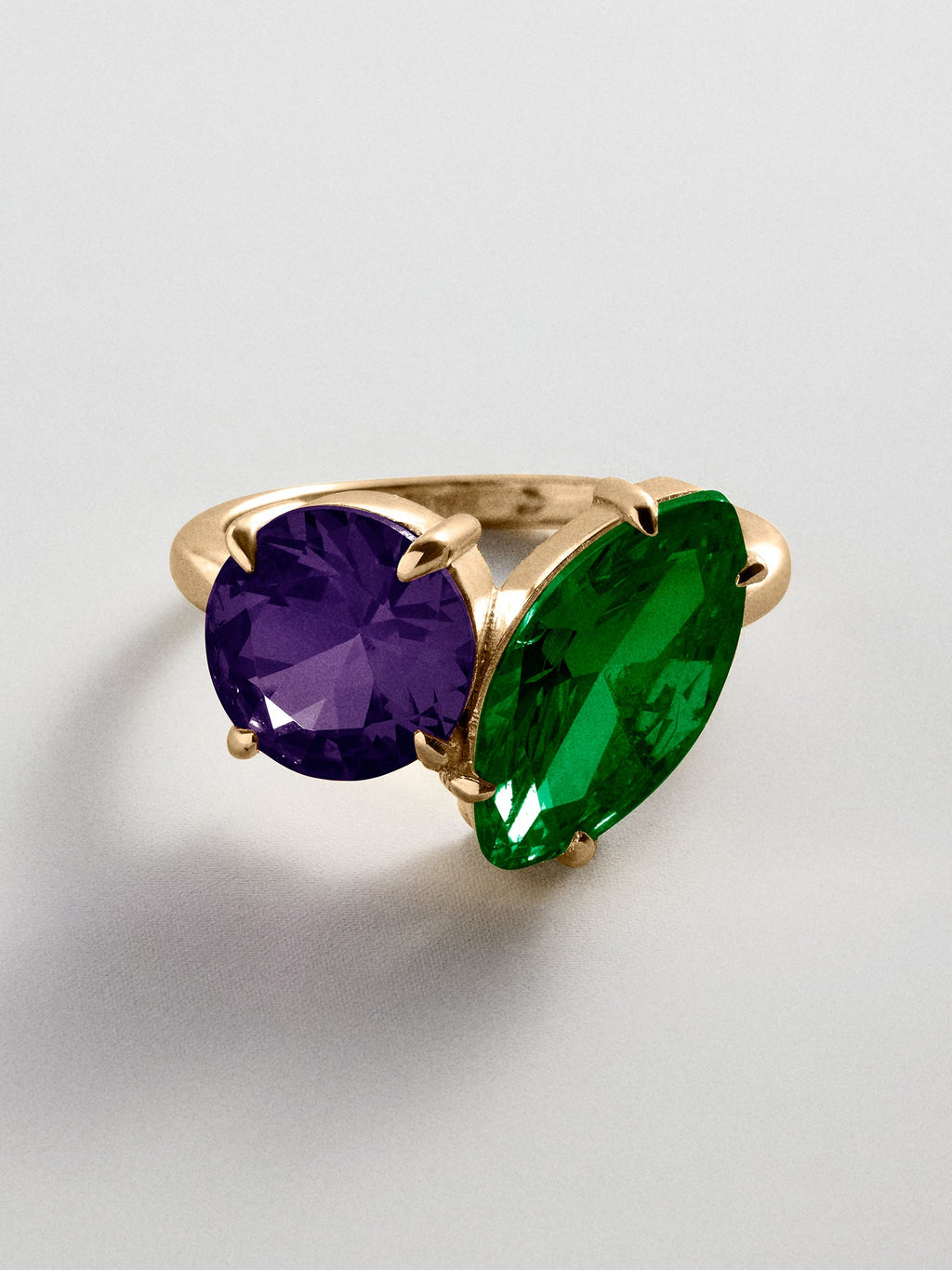 Toi et Moi Custom Birthstone Ring - Gold