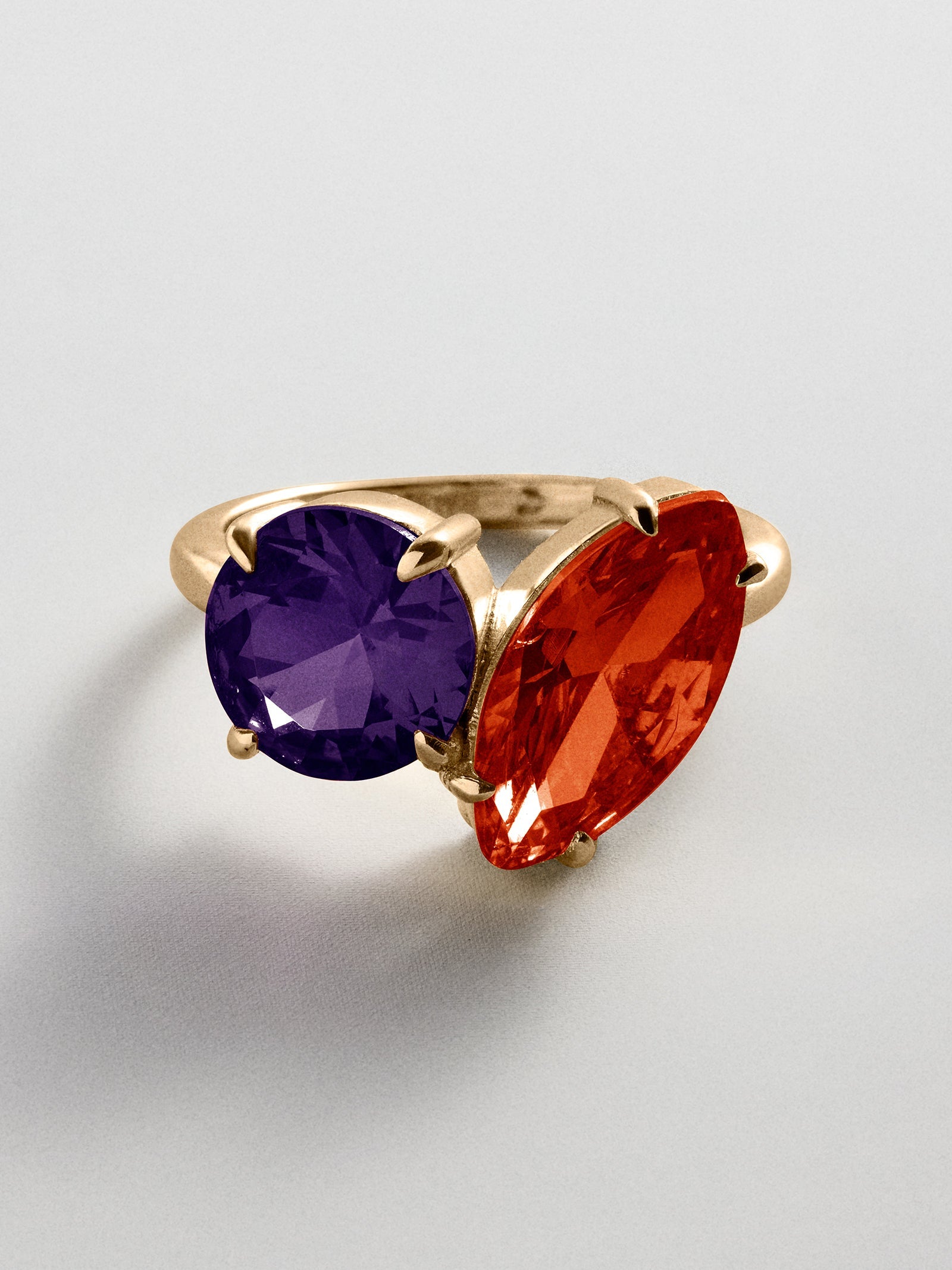 Toi et Moi Custom Birthstone Ring - Gold