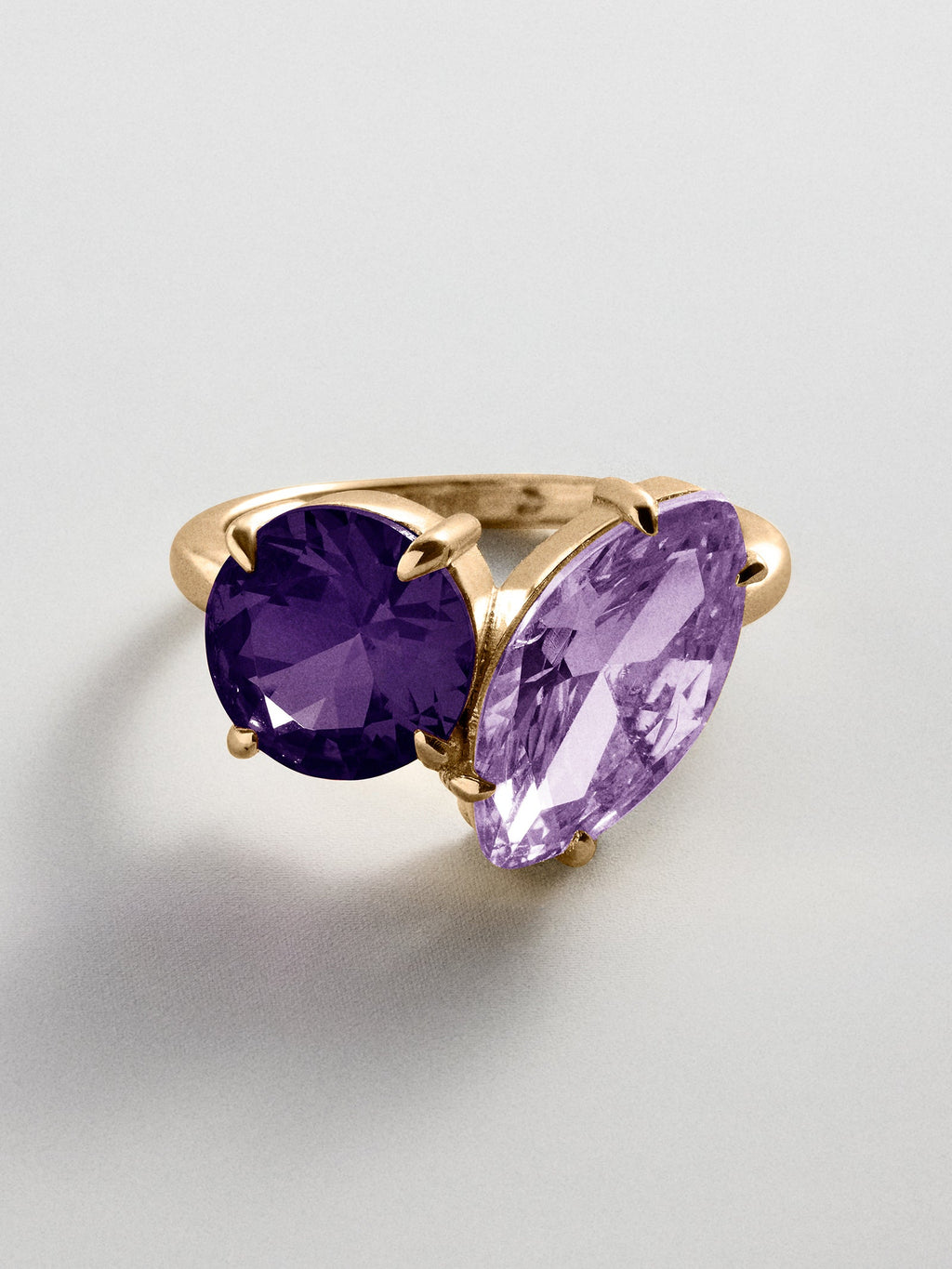 Toi et Moi Custom Birthstone Ring - Gold