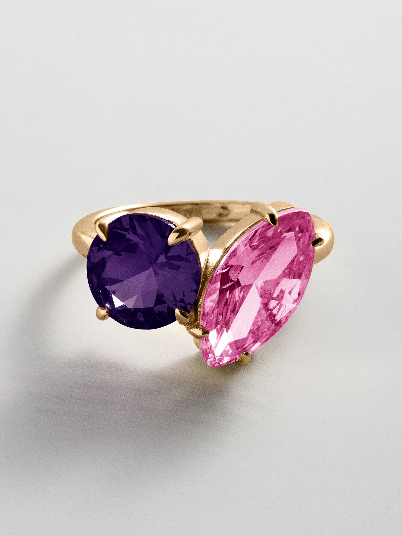 Toi et Moi Custom Birthstone Ring - Gold