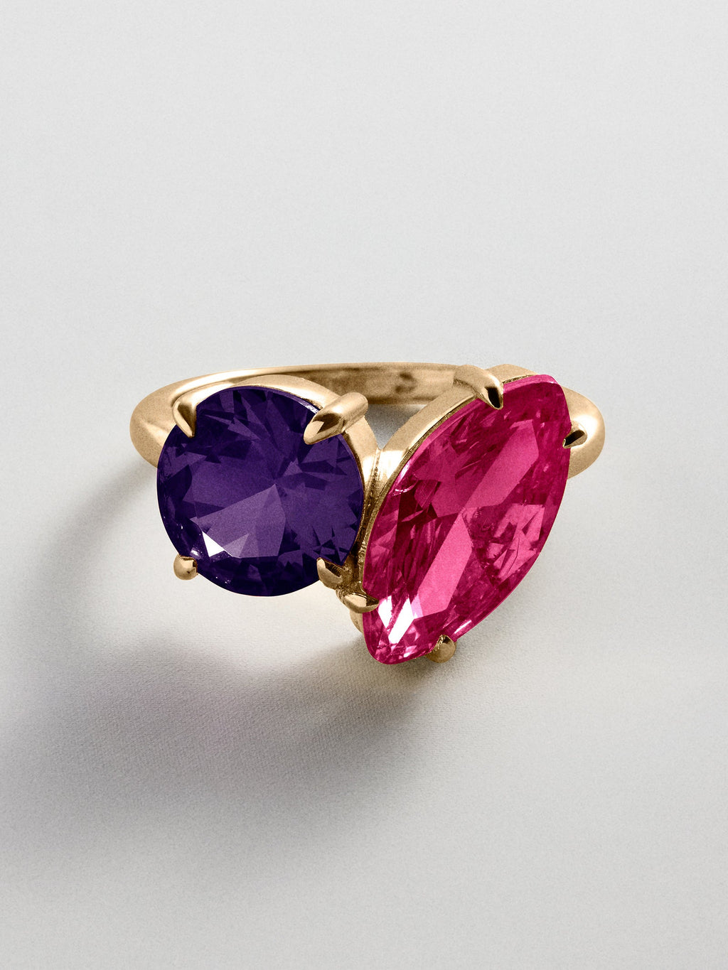 Toi et Moi Custom Birthstone Ring - Gold