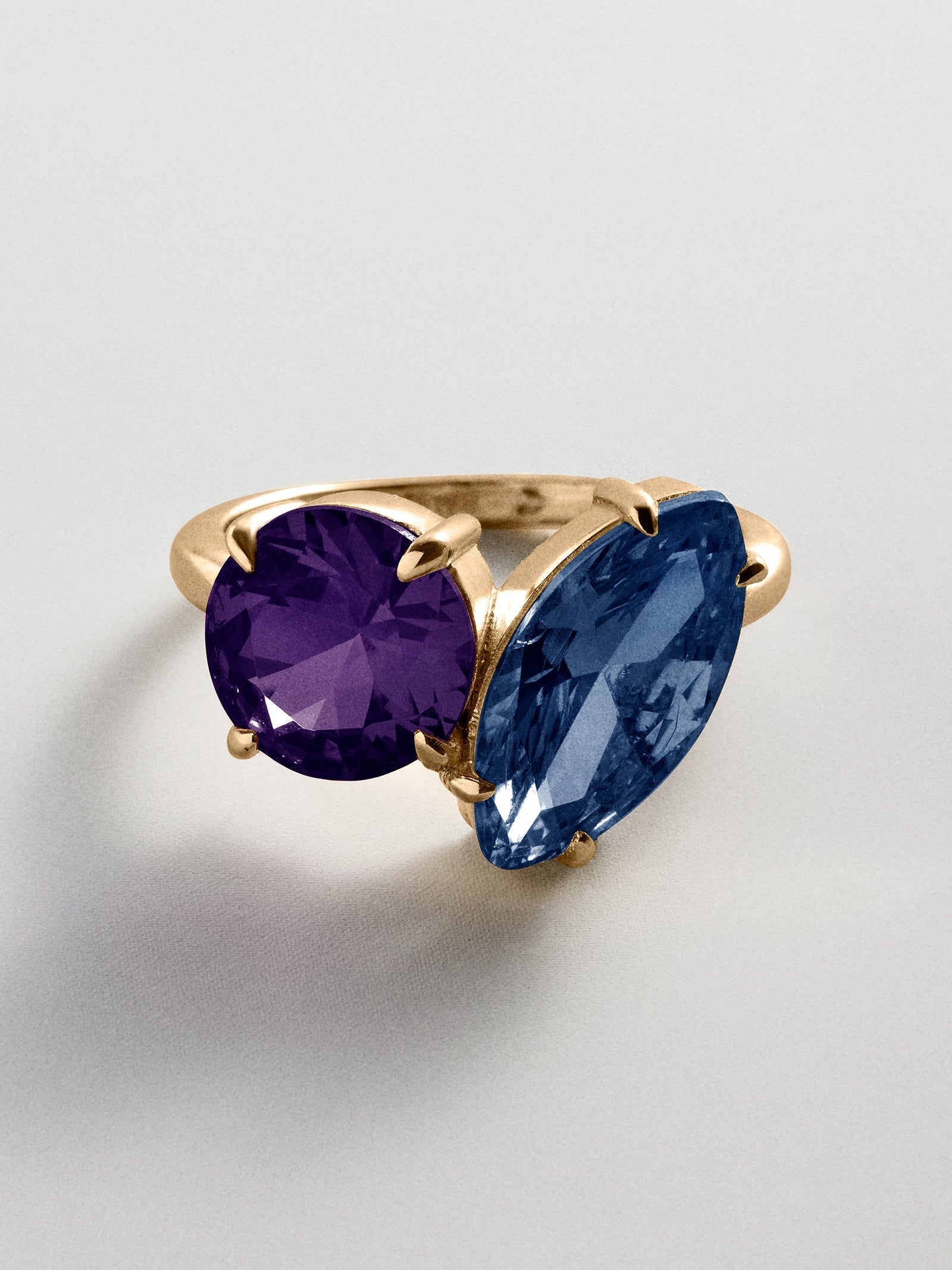 Toi et Moi Custom Birthstone Ring - Gold