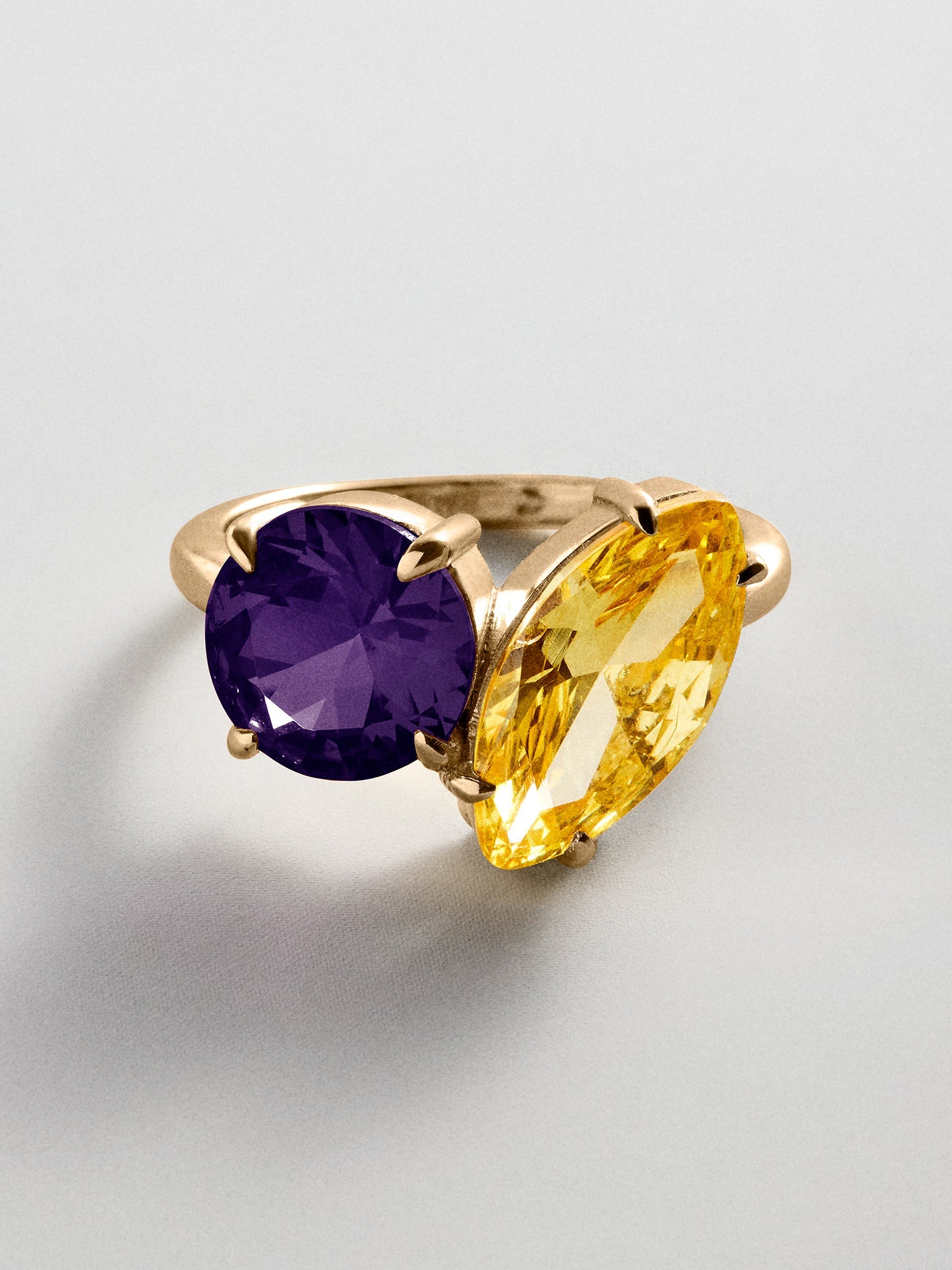 Toi et Moi Custom Birthstone Ring - Gold