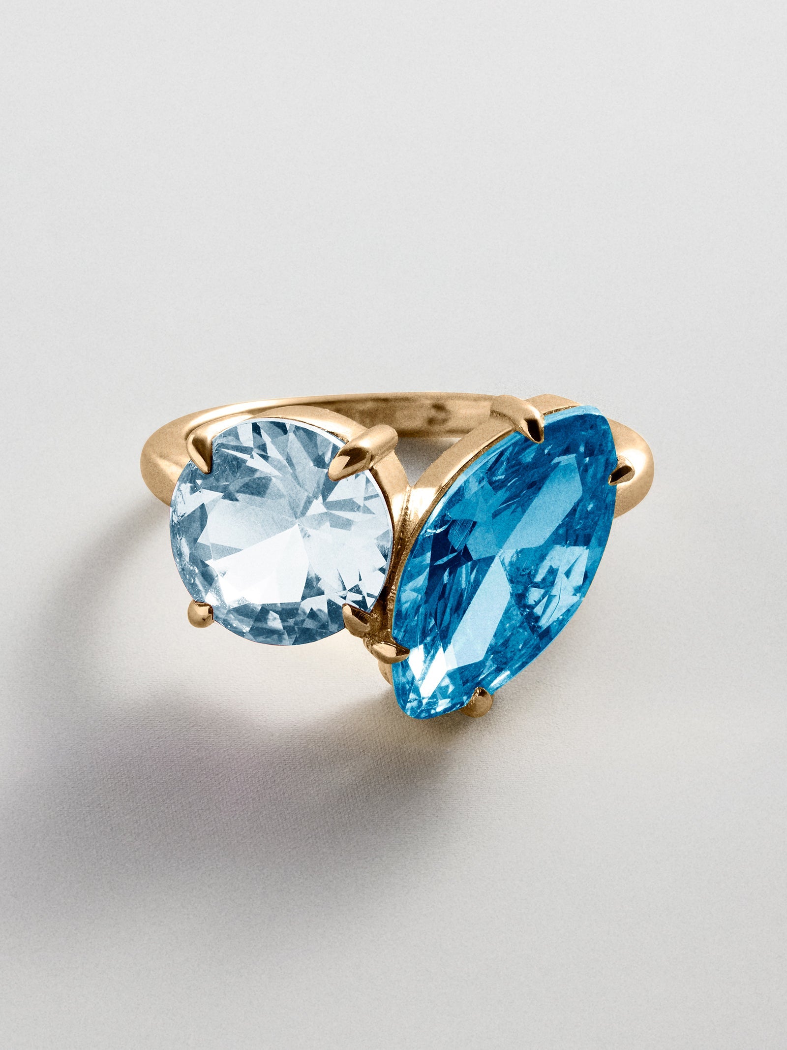 Toi et Moi Custom Birthstone Ring - Gold