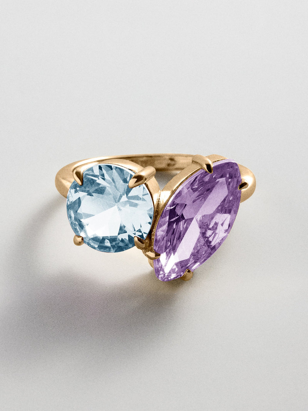 Toi et Moi Custom Birthstone Ring - Gold