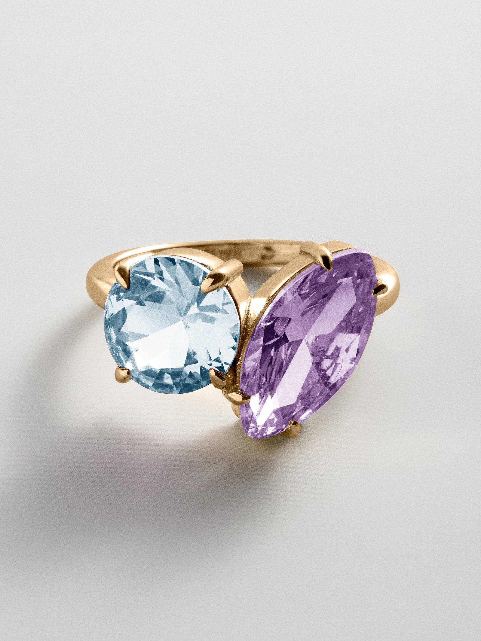 Toi et Moi Custom Birthstone Ring - Gold