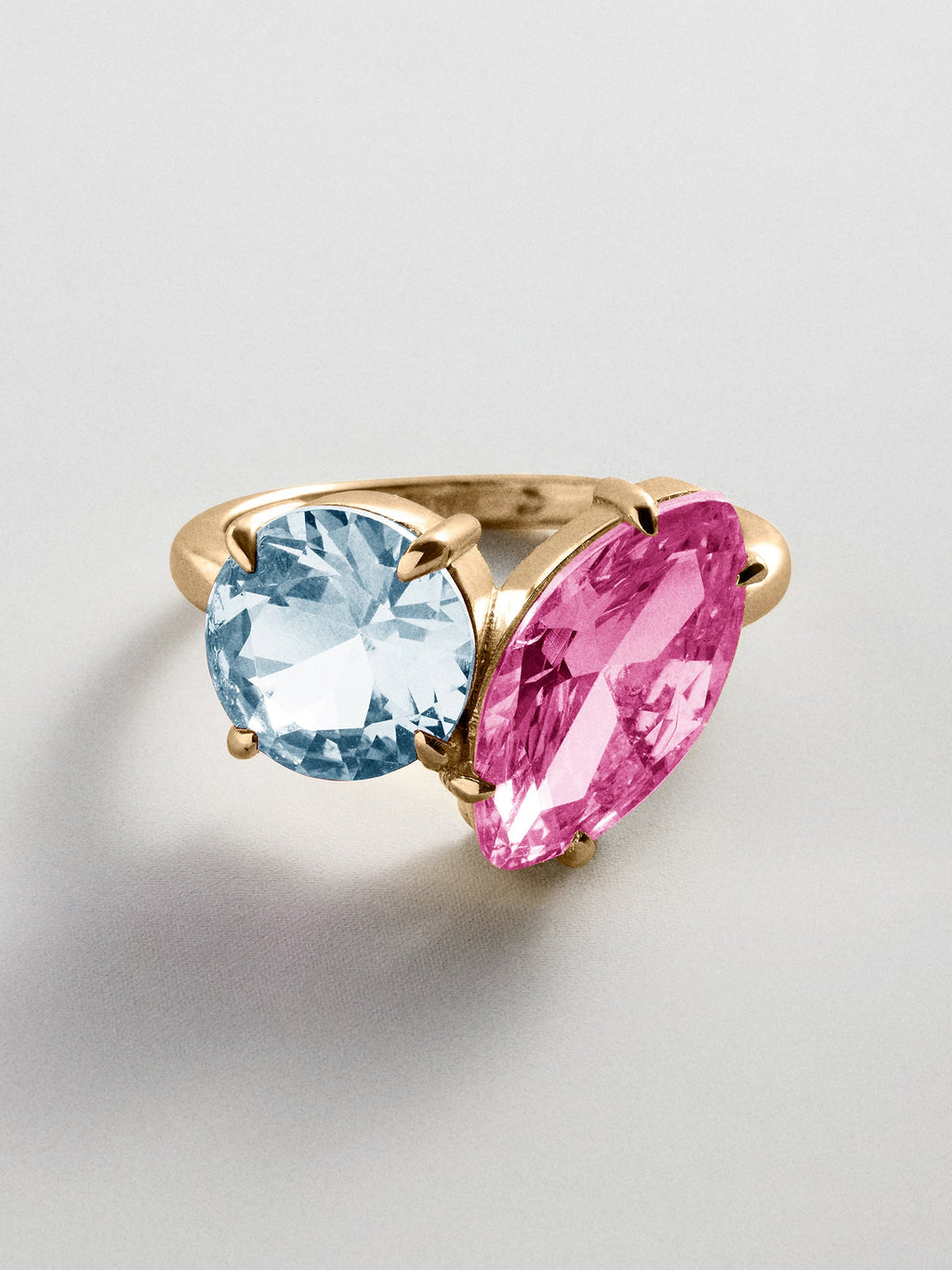 Toi et Moi Custom Birthstone Ring - Gold