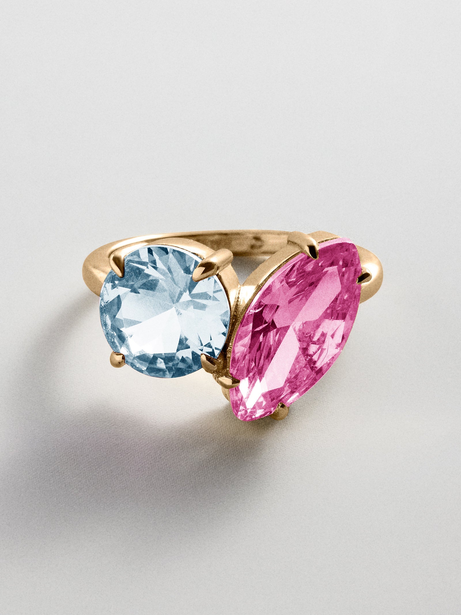 Toi et Moi Custom Birthstone Ring - Gold