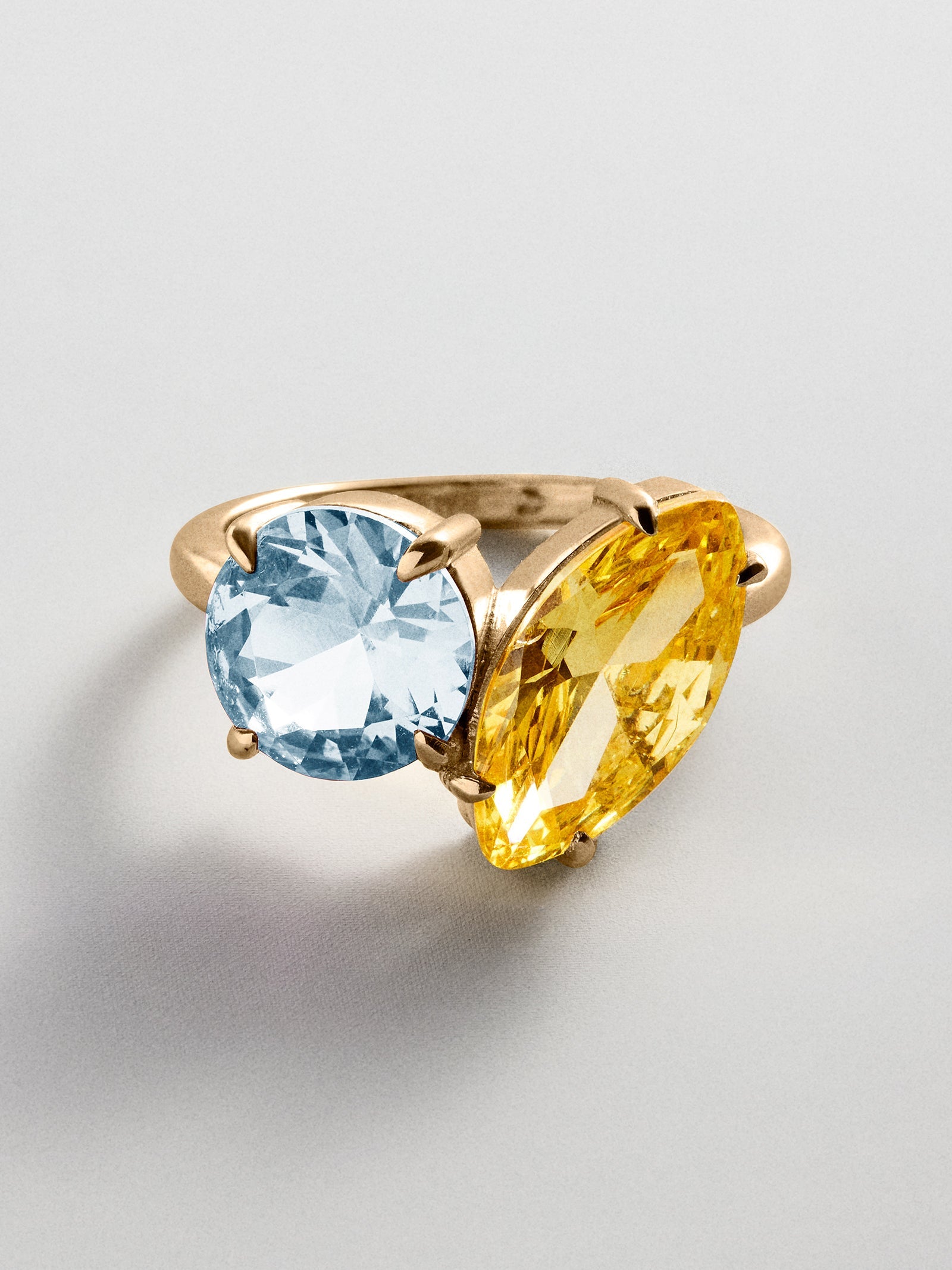 Toi et Moi Custom Birthstone Ring - Gold