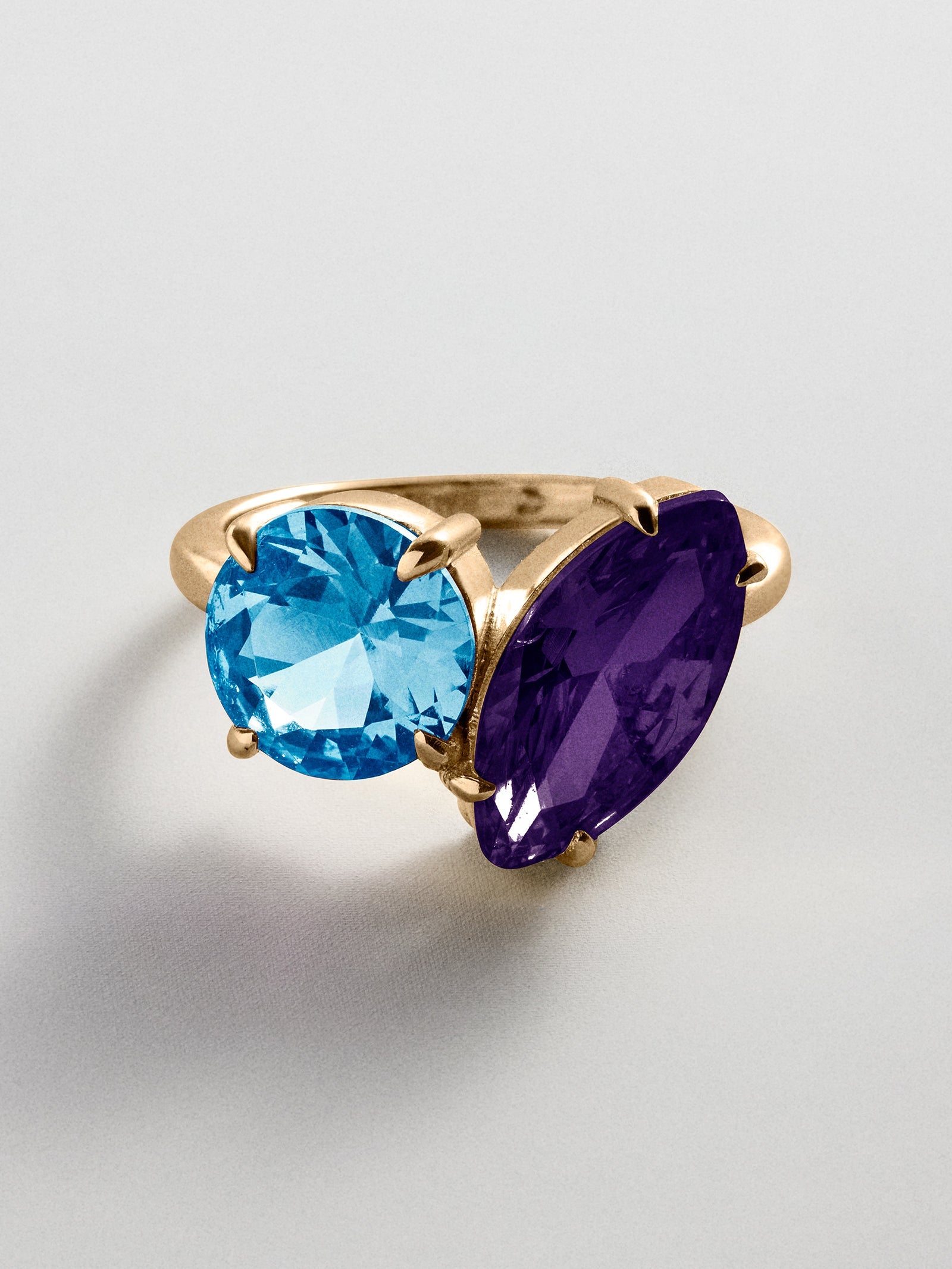 Toi et Moi Custom Birthstone Ring - Gold