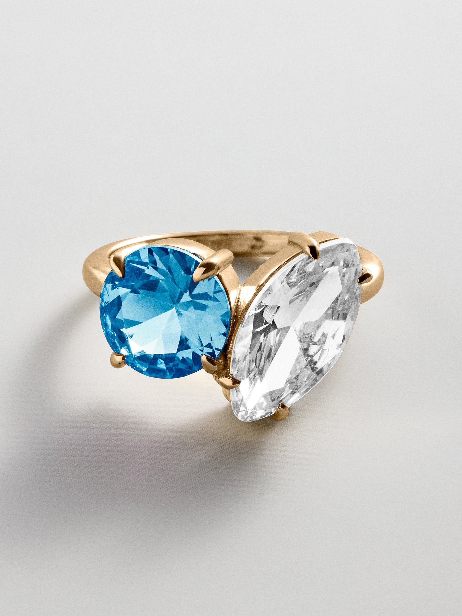 Toi et Moi Custom Birthstone Ring - Gold