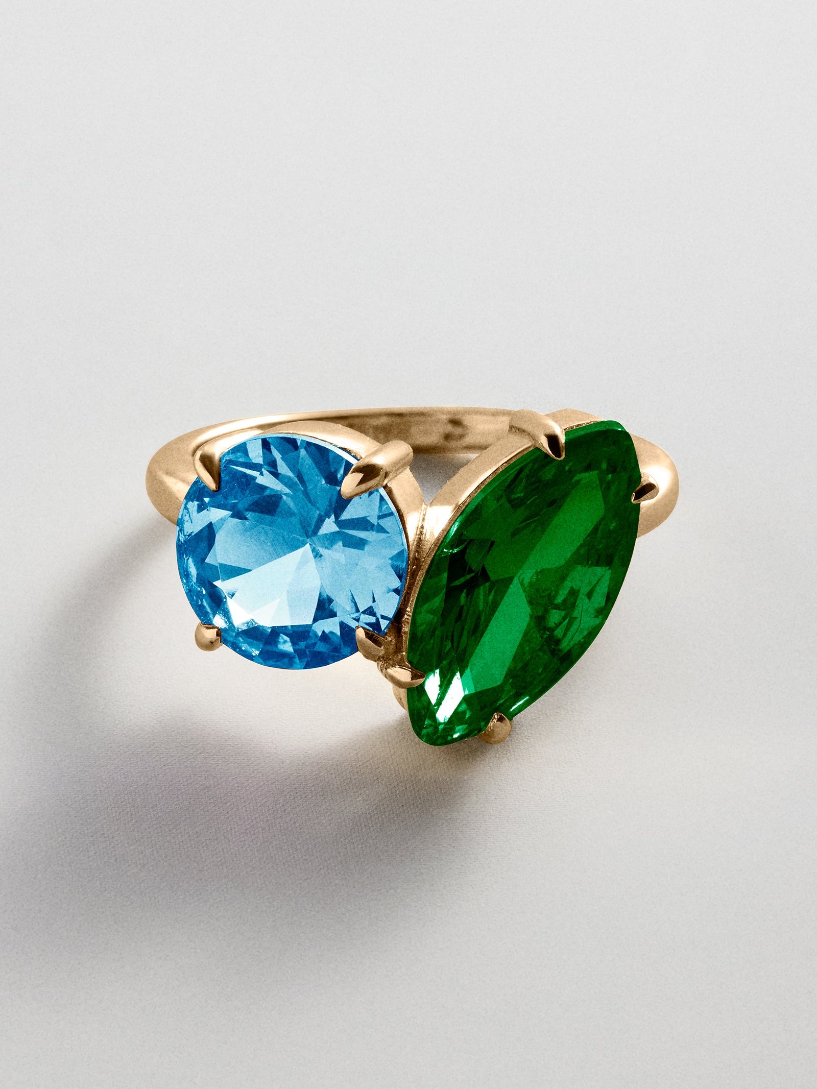 Toi et Moi Custom Birthstone Ring - Gold