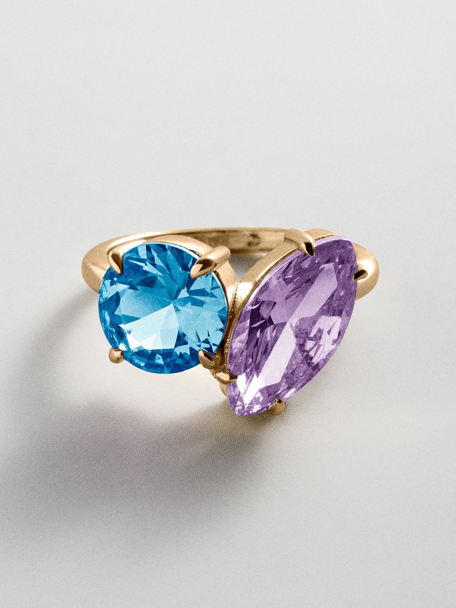 Toi et Moi Custom Birthstone Ring - Gold