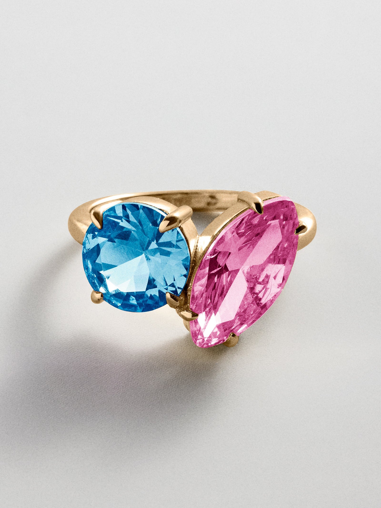 Toi et Moi Custom Birthstone Ring - Gold