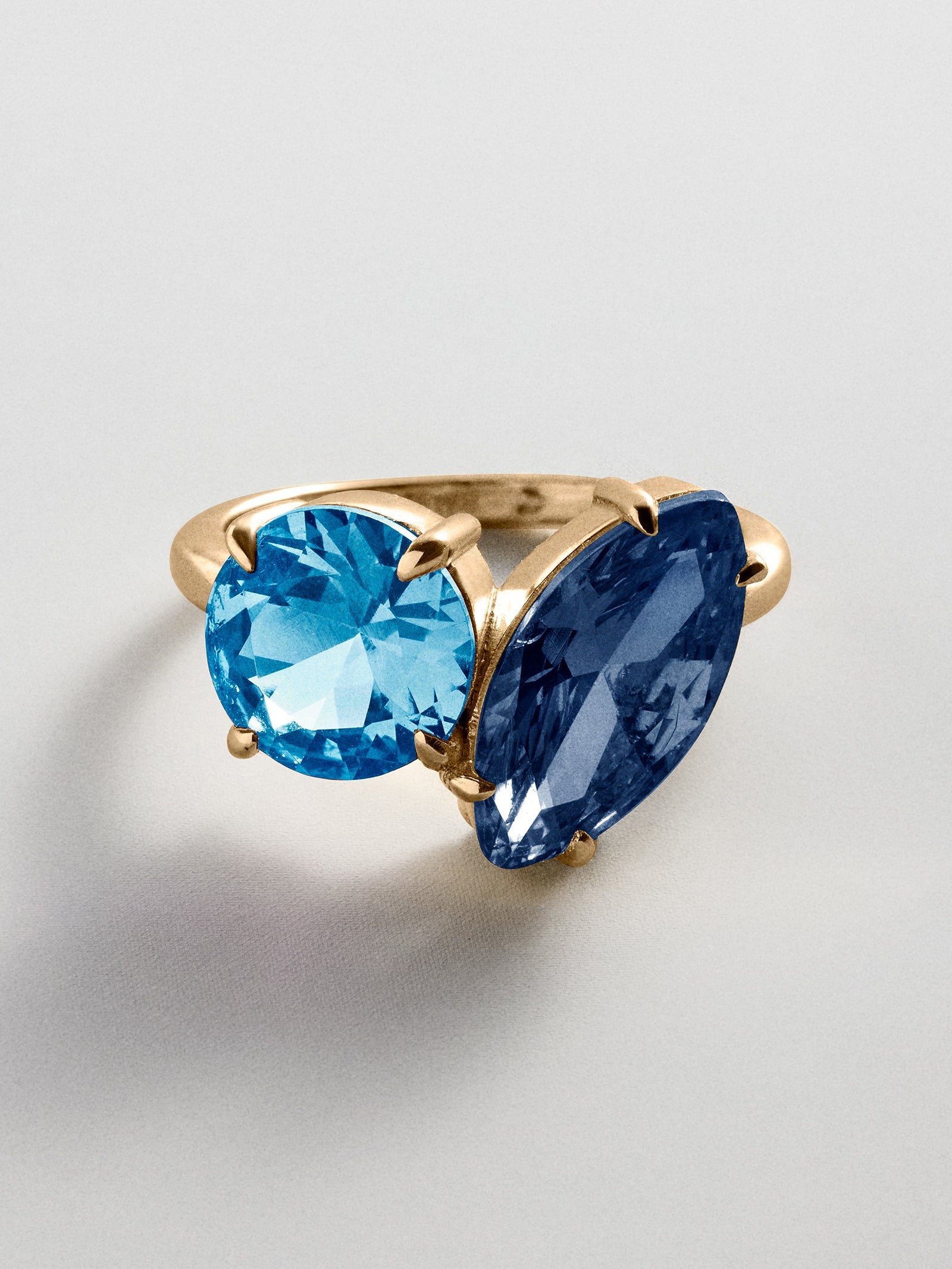 Toi et Moi Custom Birthstone Ring - Gold