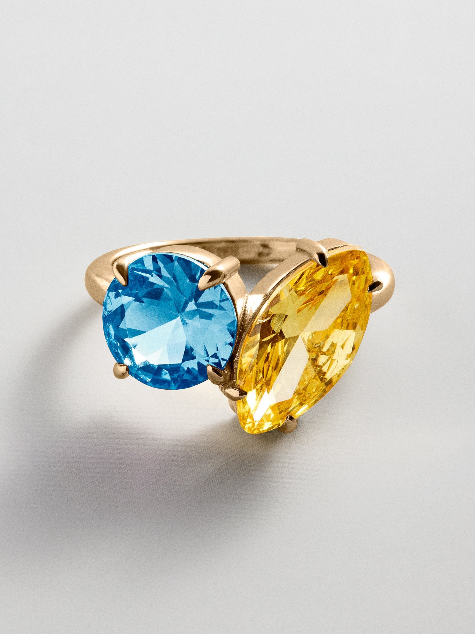 Toi et Moi Custom Birthstone Ring - Gold