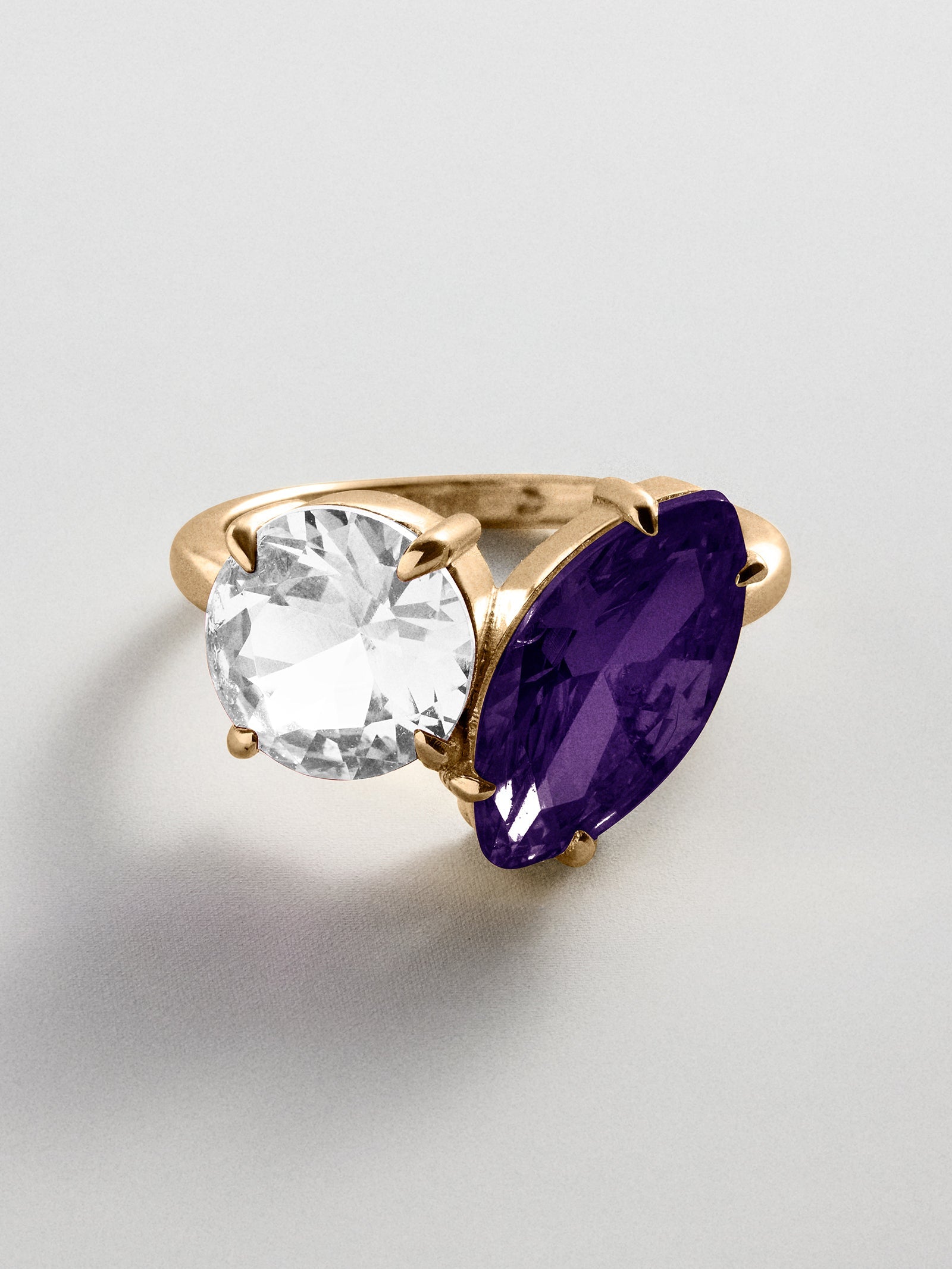 Toi et Moi Custom Birthstone Ring - Gold
