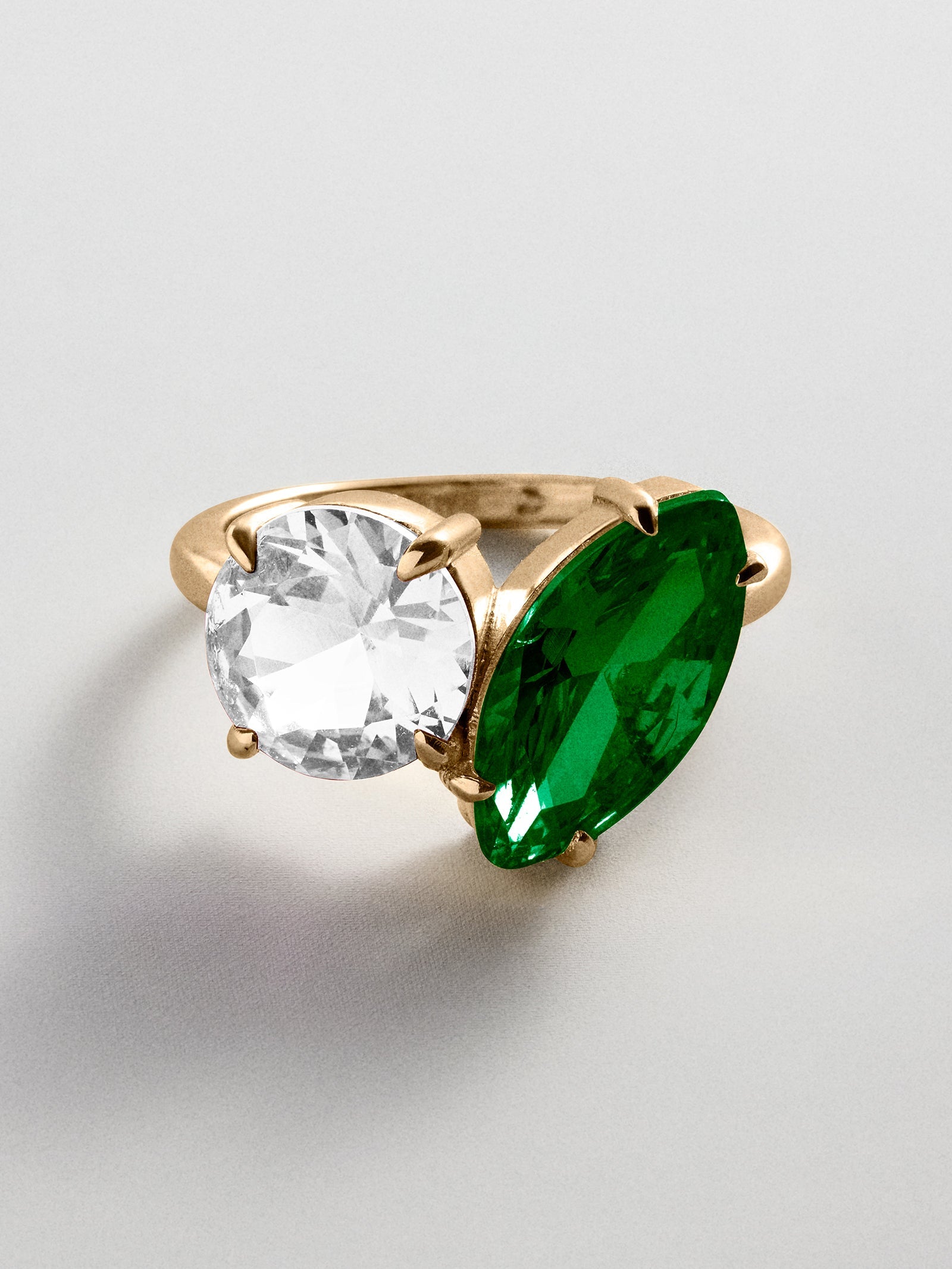 Toi et Moi Custom Birthstone Ring - Gold