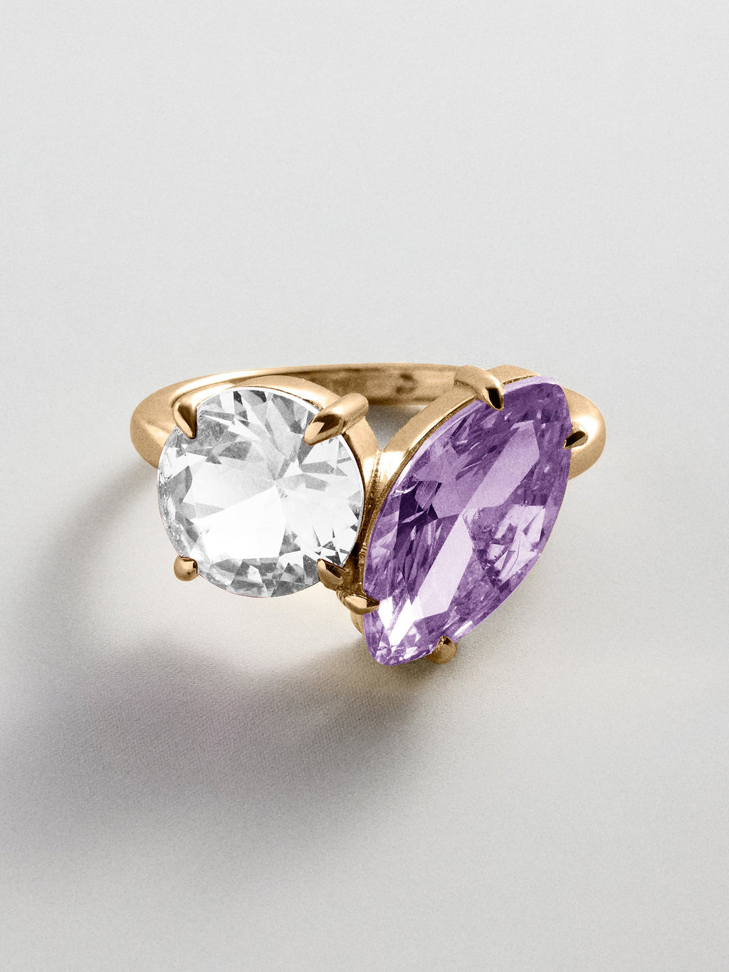 Toi et Moi Custom Birthstone Ring - Gold