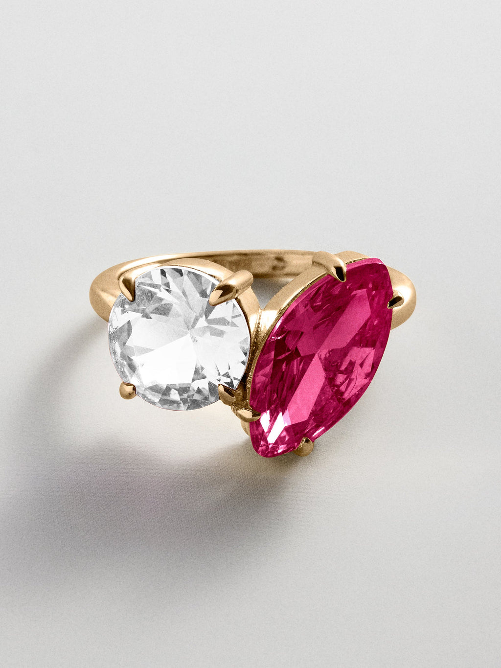 Toi et Moi Custom Birthstone Ring - Gold