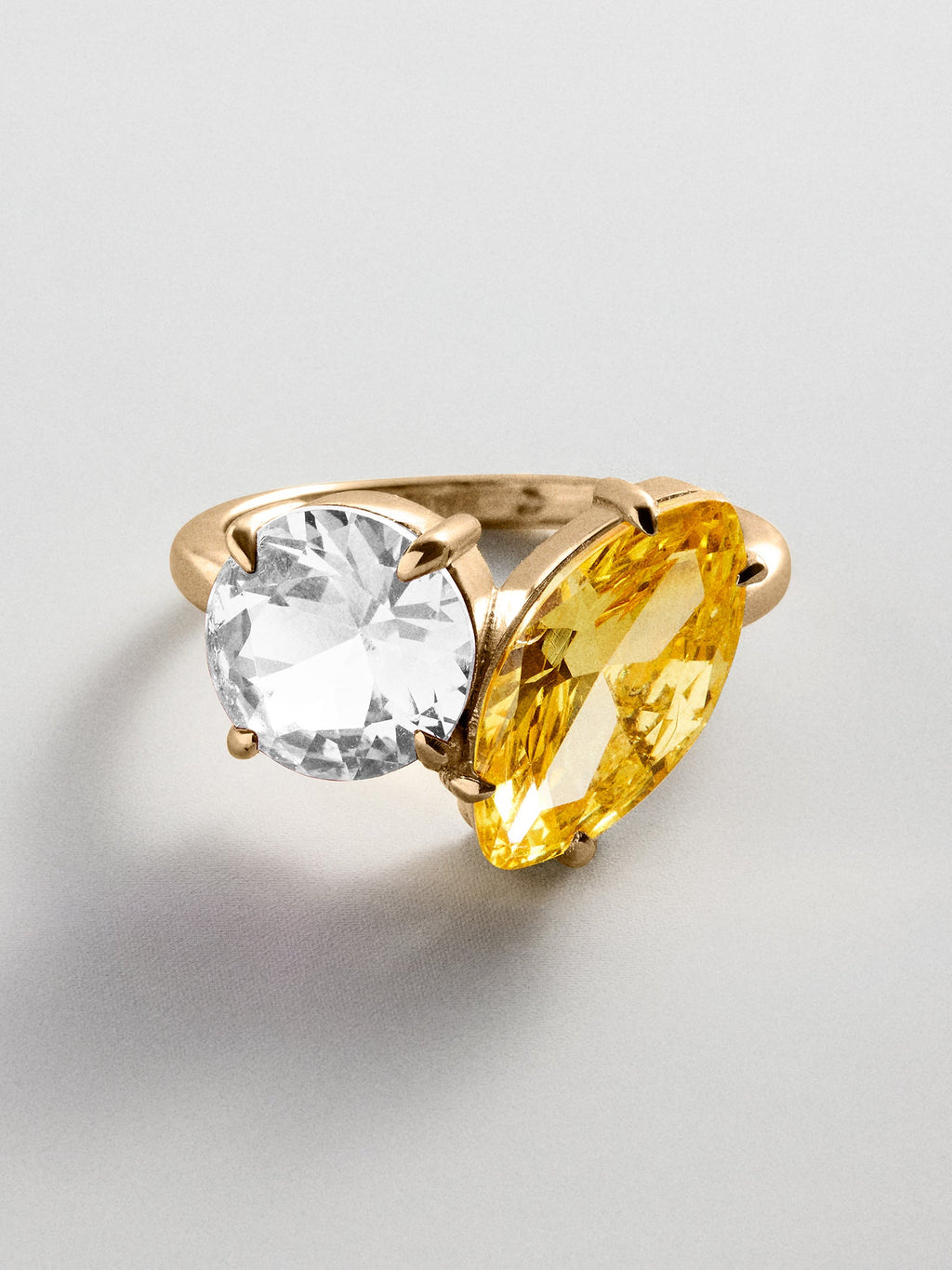 Toi et Moi Custom Birthstone Ring - Gold
