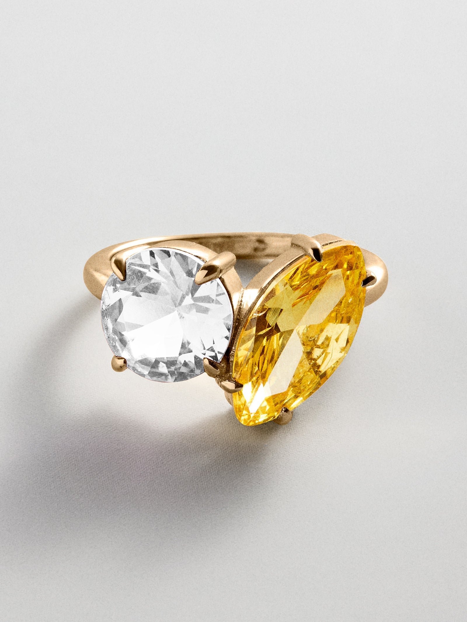 Toi et Moi Custom Birthstone Ring - Gold