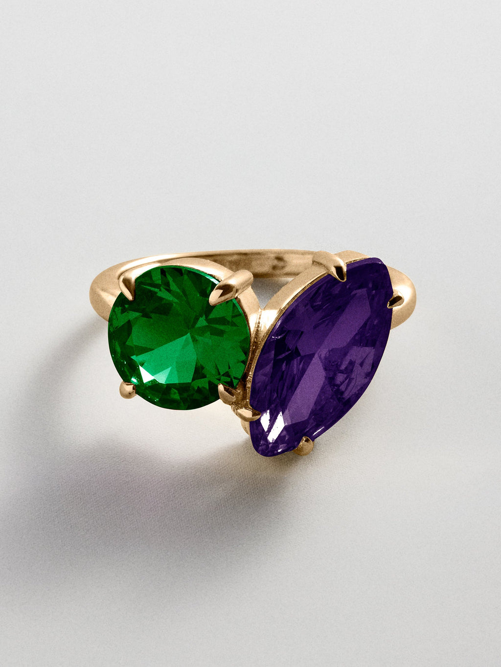 Toi et Moi Custom Birthstone Ring - Gold