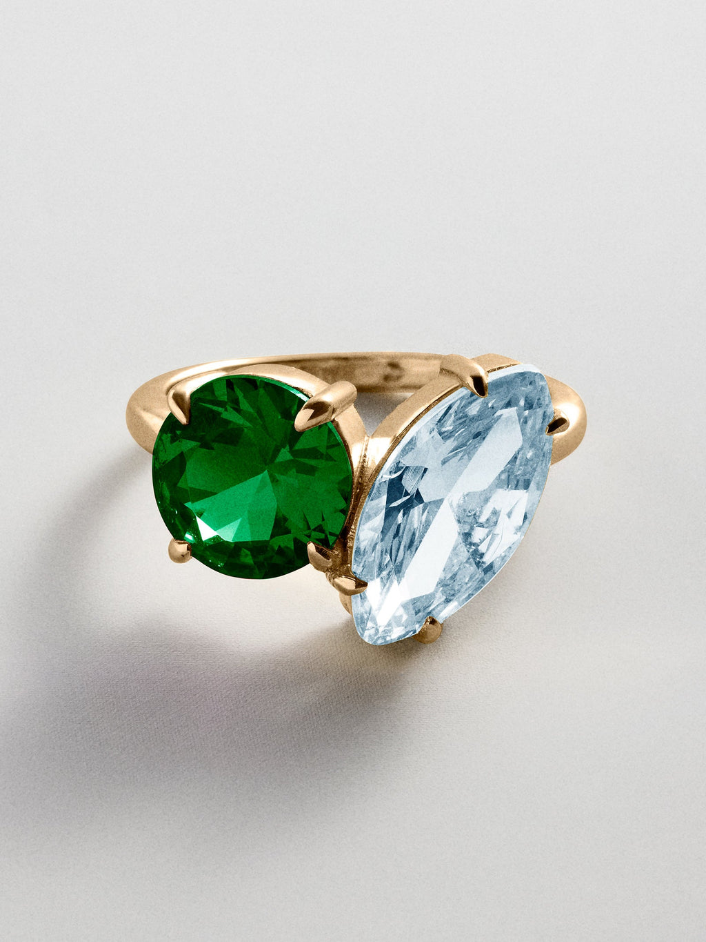 Toi et Moi Custom Birthstone Ring - Gold