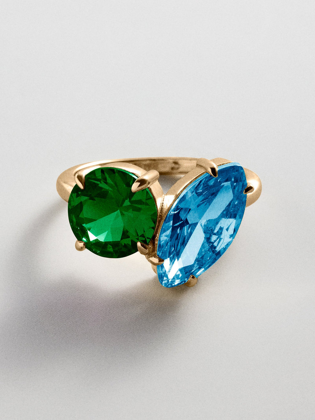 Toi et Moi Custom Birthstone Ring - Gold