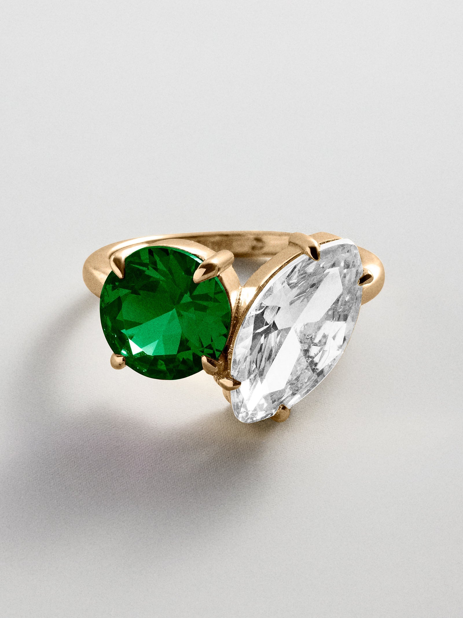 Toi et Moi Custom Birthstone Ring - Gold